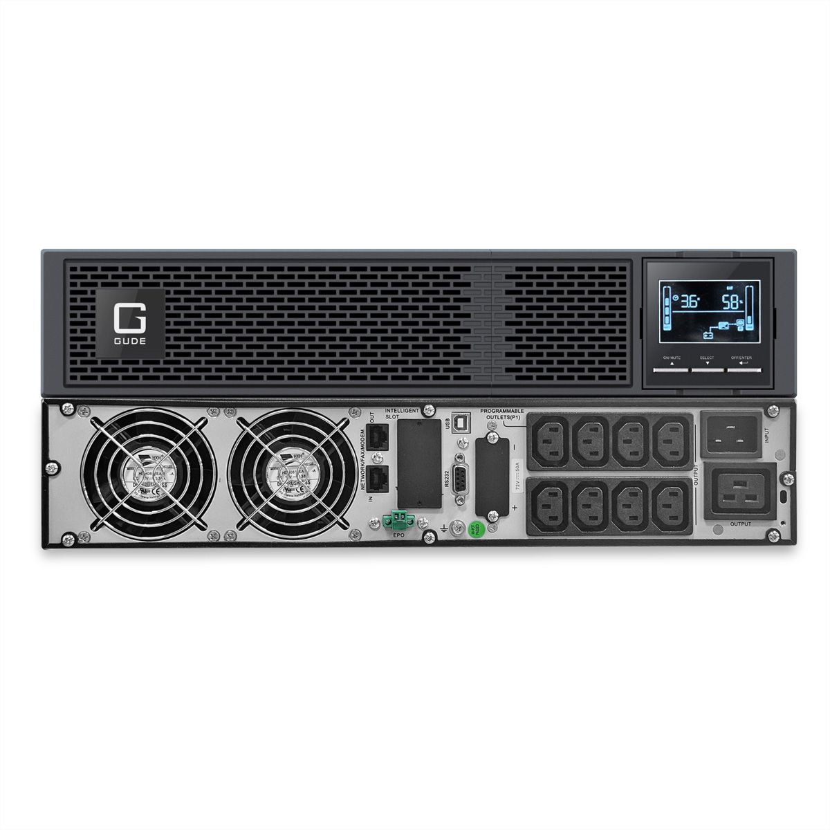 ROLINE ProSecure III 3000 RM2HE - Online UPS, 19" rack-versie, zwart, zwart