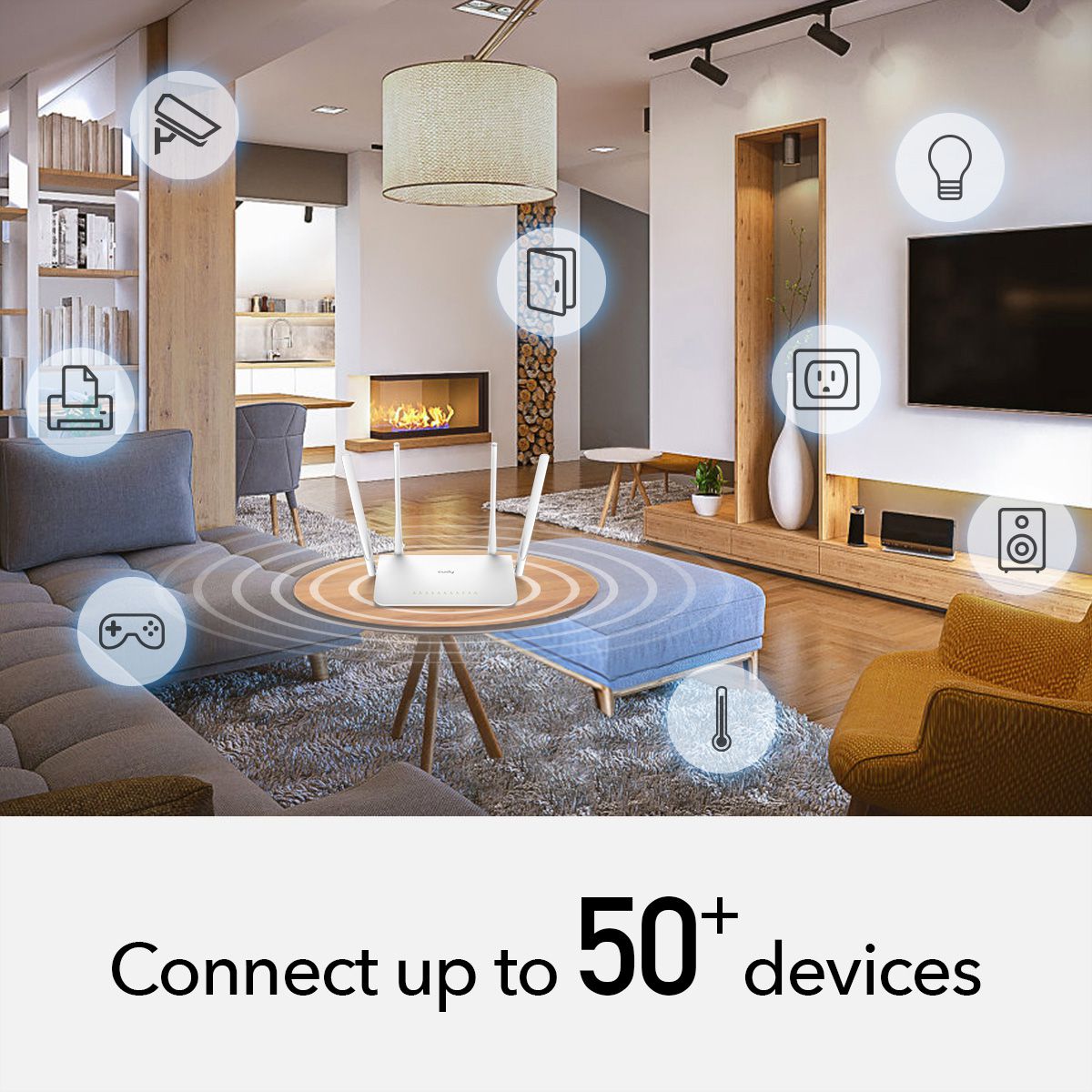 CUDY WR1300 AC1200 Wi-Fi Mesh Router Gigabit