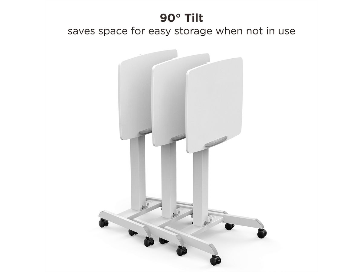 ROLINE PC Standing Workstation, height adjustable, tiltable, white