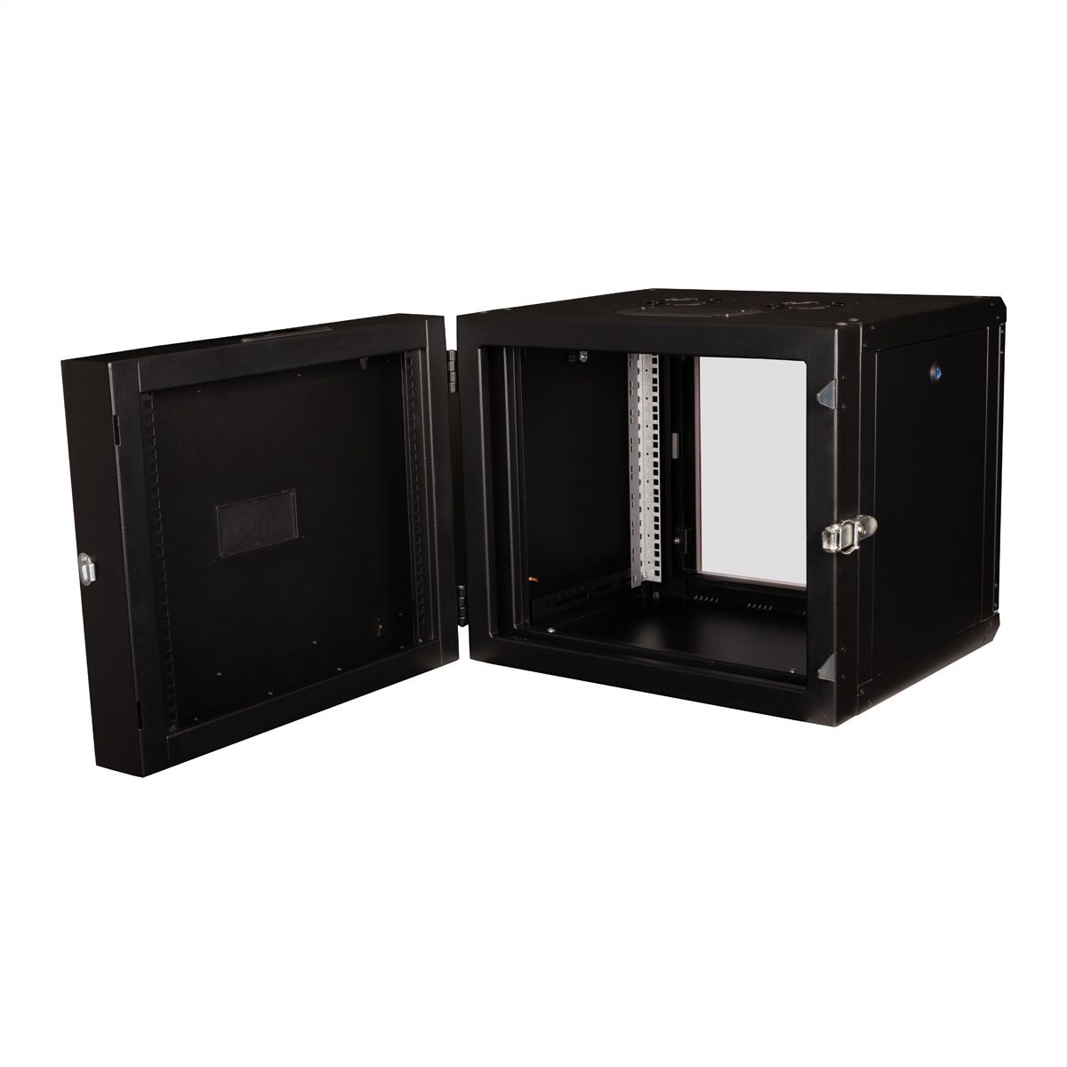 ROLINE 19-inch wall-mounted housing Pro 9 U, 600x600 WxD two-part swivelling black
