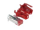 HiRose TM21 Stecker geschirmt, Tülle rot, 50 Stück