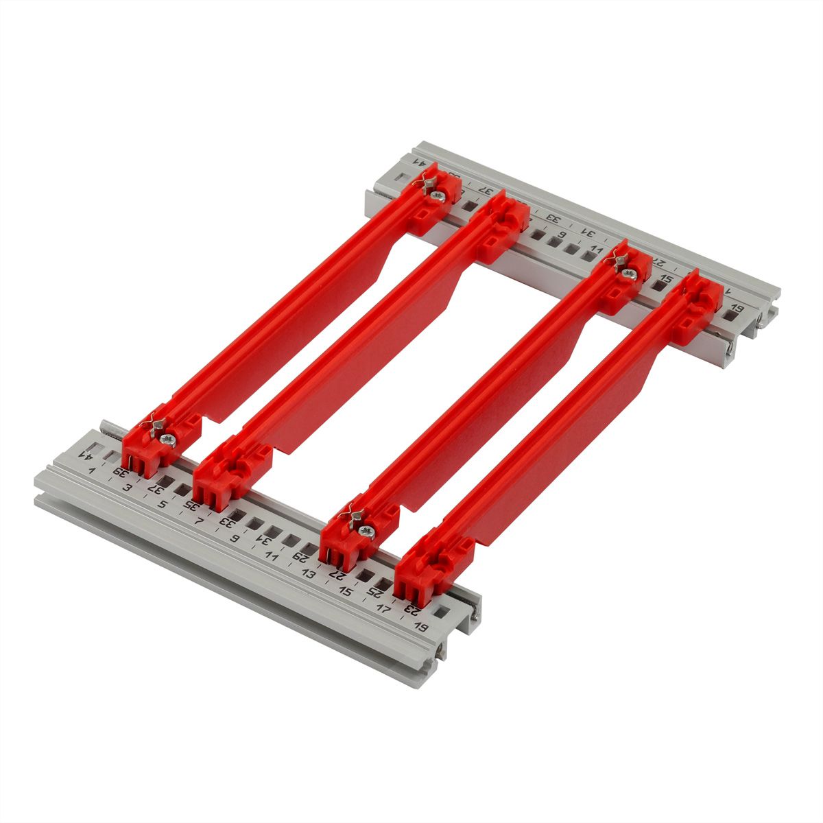 SCHROFF Guide Rail Accessory Type, Strengthened, PC, 160 mm, 2 mm Groove Width, Red