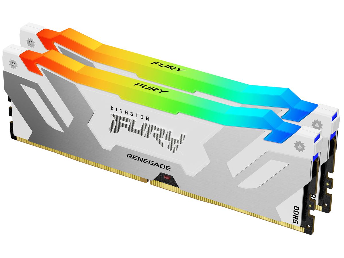 Kingston Technology FURY 32GB 6400MT/s DDR5 CL32 DIMM (set van 2) Renegade RGB White XMP