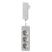 BACHMANN Flat Plug CEE7/7 white, 1.6m 3xCEE7/3