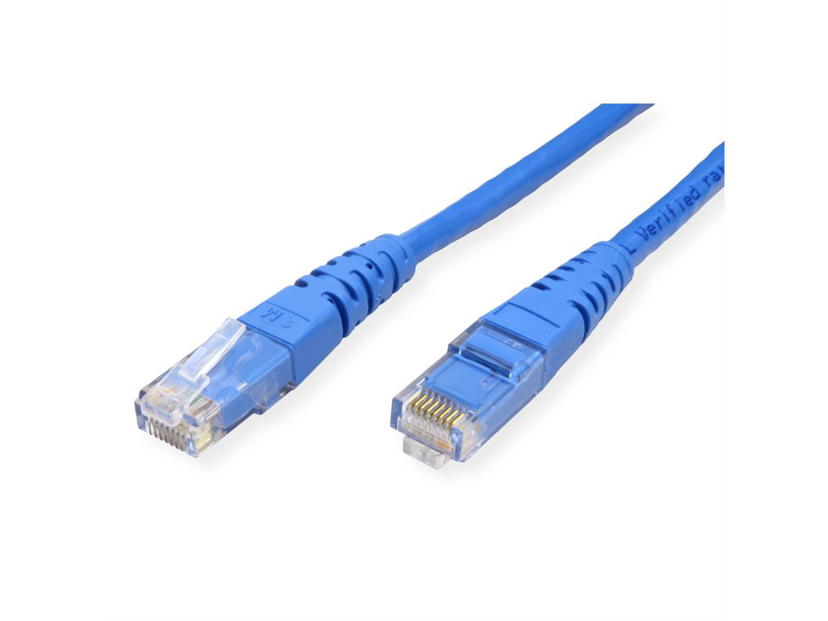 ROLINE UTP Patch Cord, Cat.6 (Class E), blue, 0.3 m