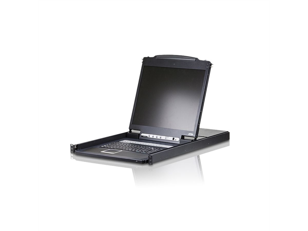 ATEN CL1316N KVM-Switch, 48cm TFT, VGA, PS/2-USB, 16 Port, US-Layout