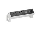 BACHMANN DESK2 2xUK 1xUSB C/C 45W, L=0.2m RAL9010