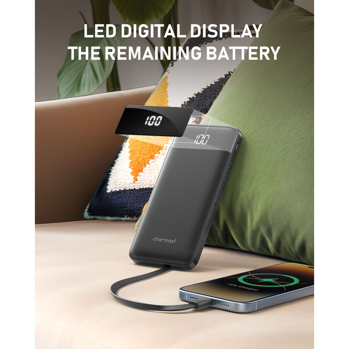 CHARMAST Powerbank W1148 10000mah black