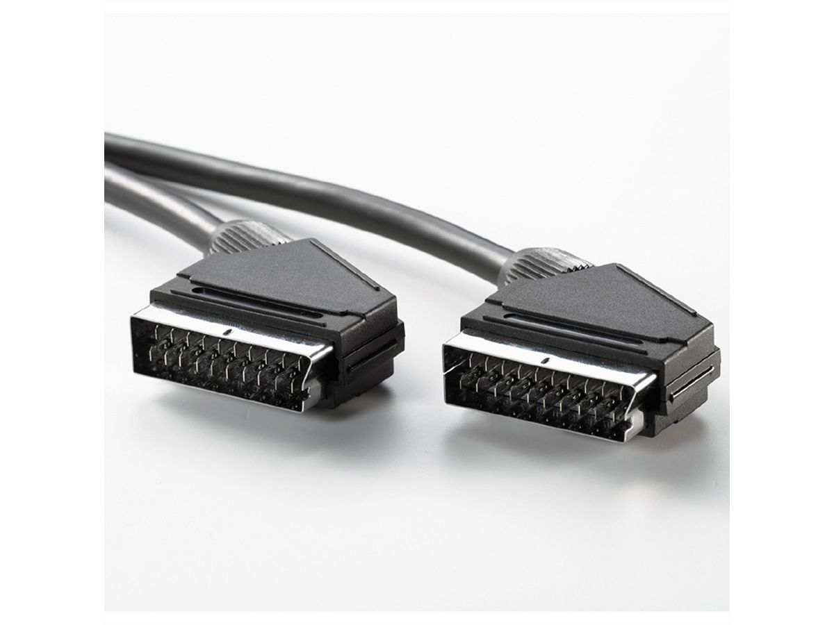 Scart videokabel M/M, zwart, 2 m