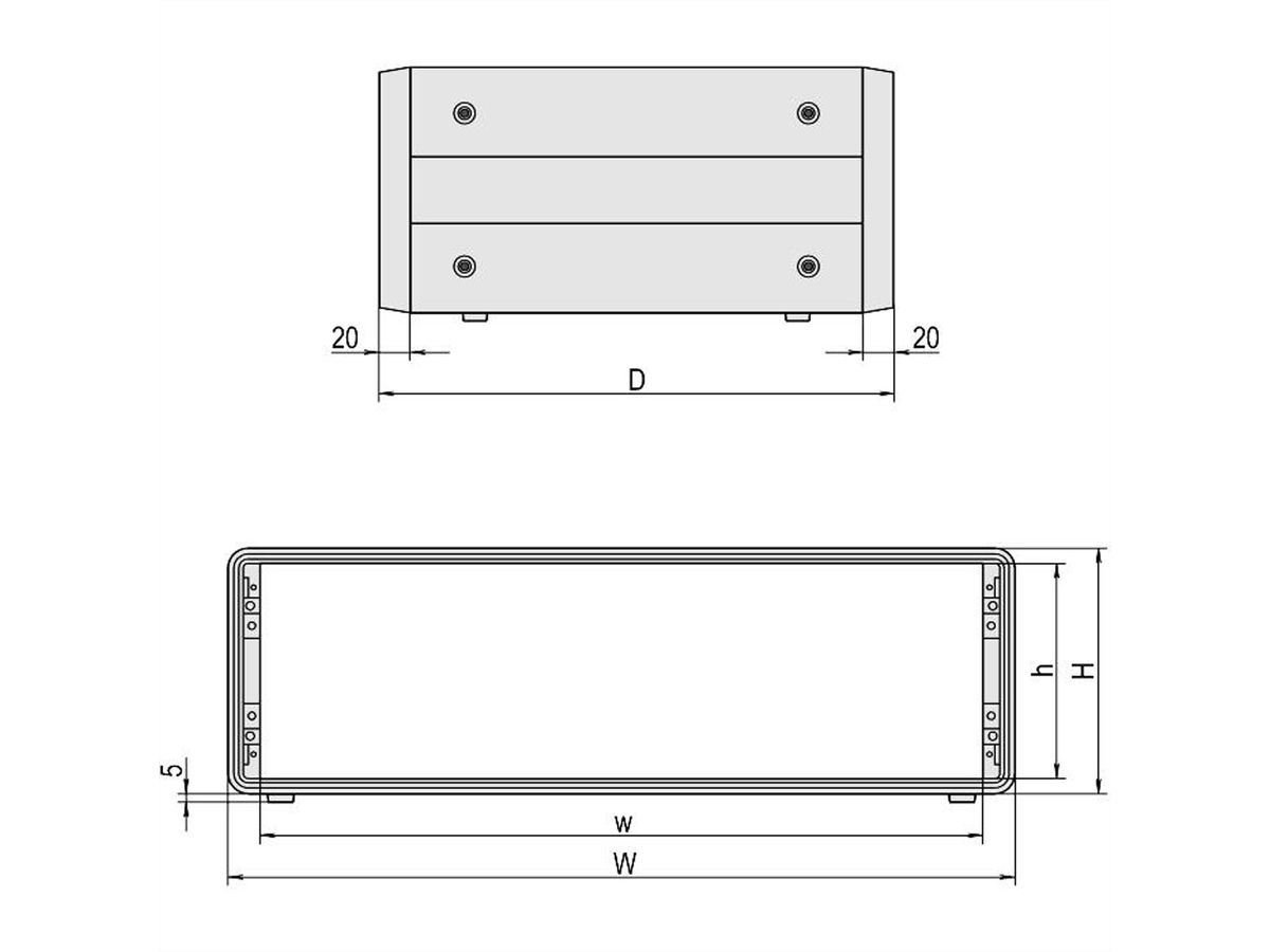 SCHROFF CompacPRO Complete Desktop Case, Unshielded, 3 U, 28 HP, 271 mm