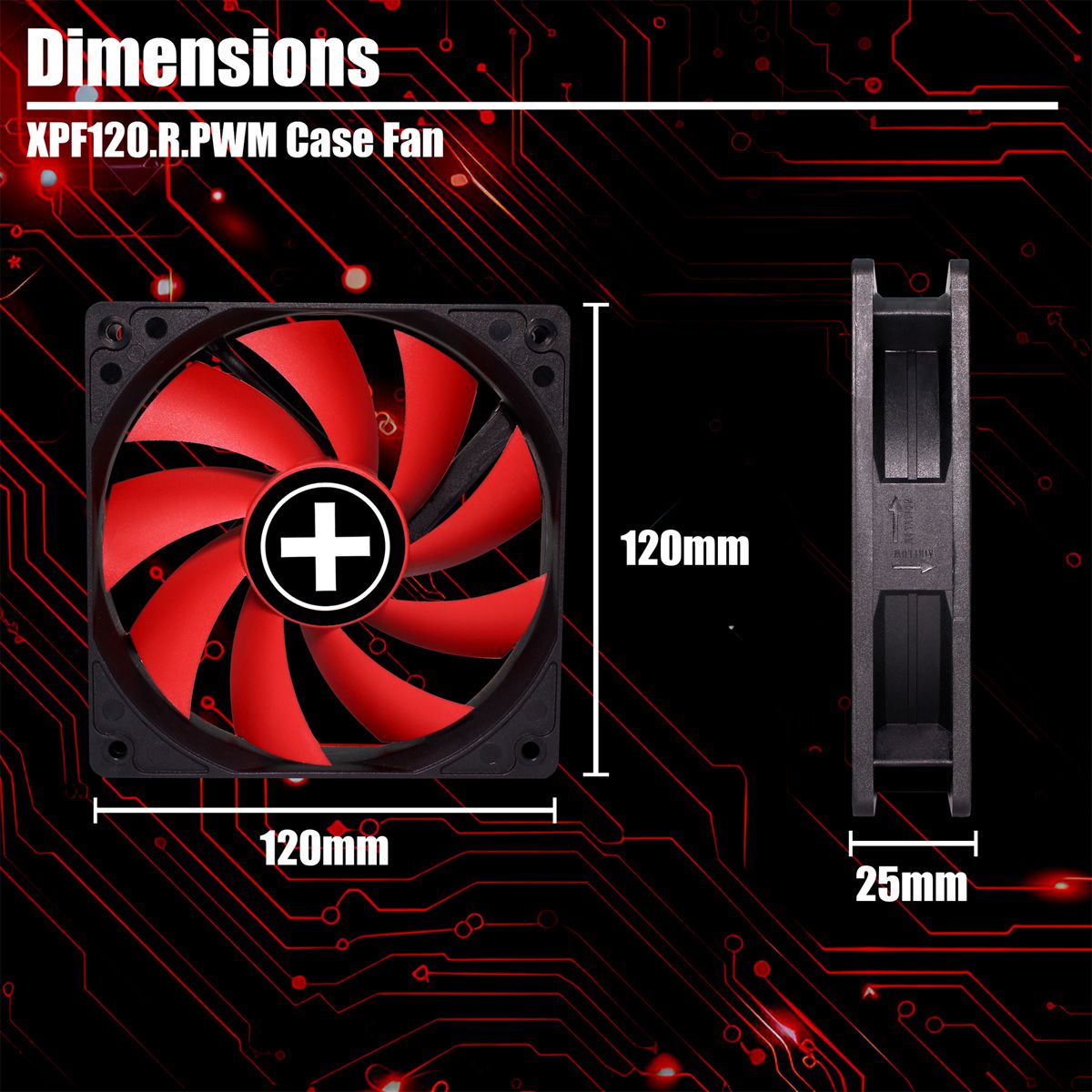 Xilence XPF120.R.PWM 120mm PWM Case Fan, 4PIN