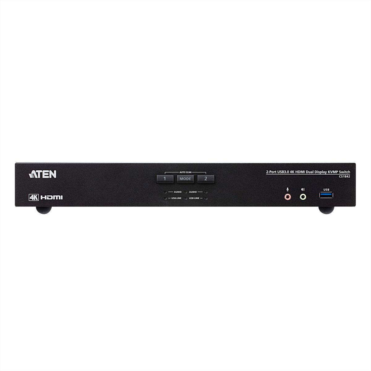 ATEN CS1842 2-Poorts True 4K HDMI Dual View KVM Switch met Audio & USB 3.0Hub