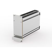 SCHROFF insteekmodule met frame PRO-set, afgeschermd, geperforeerd, 1 connector, 3 HE, 10 HE, 167 mm