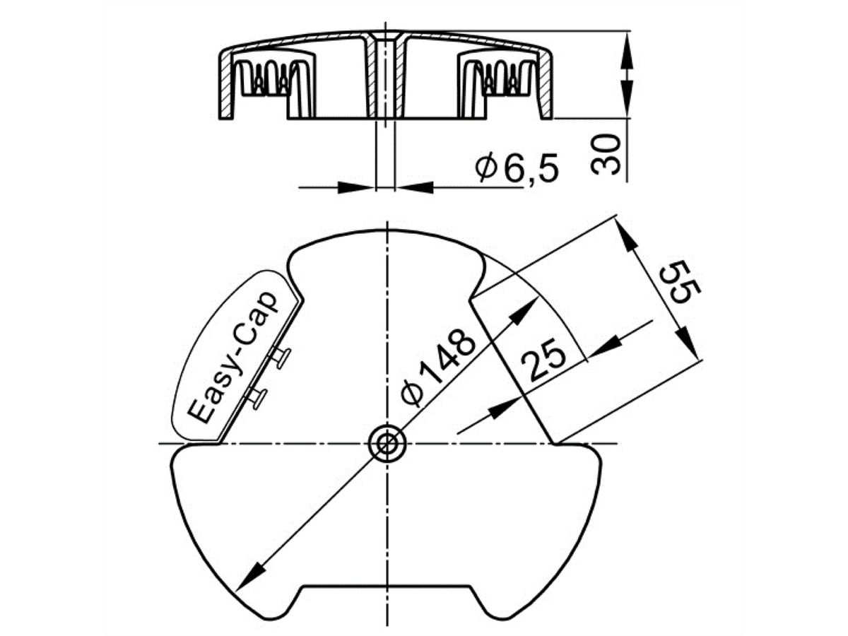 BACHMANN kabelslang EasySwitch zilver