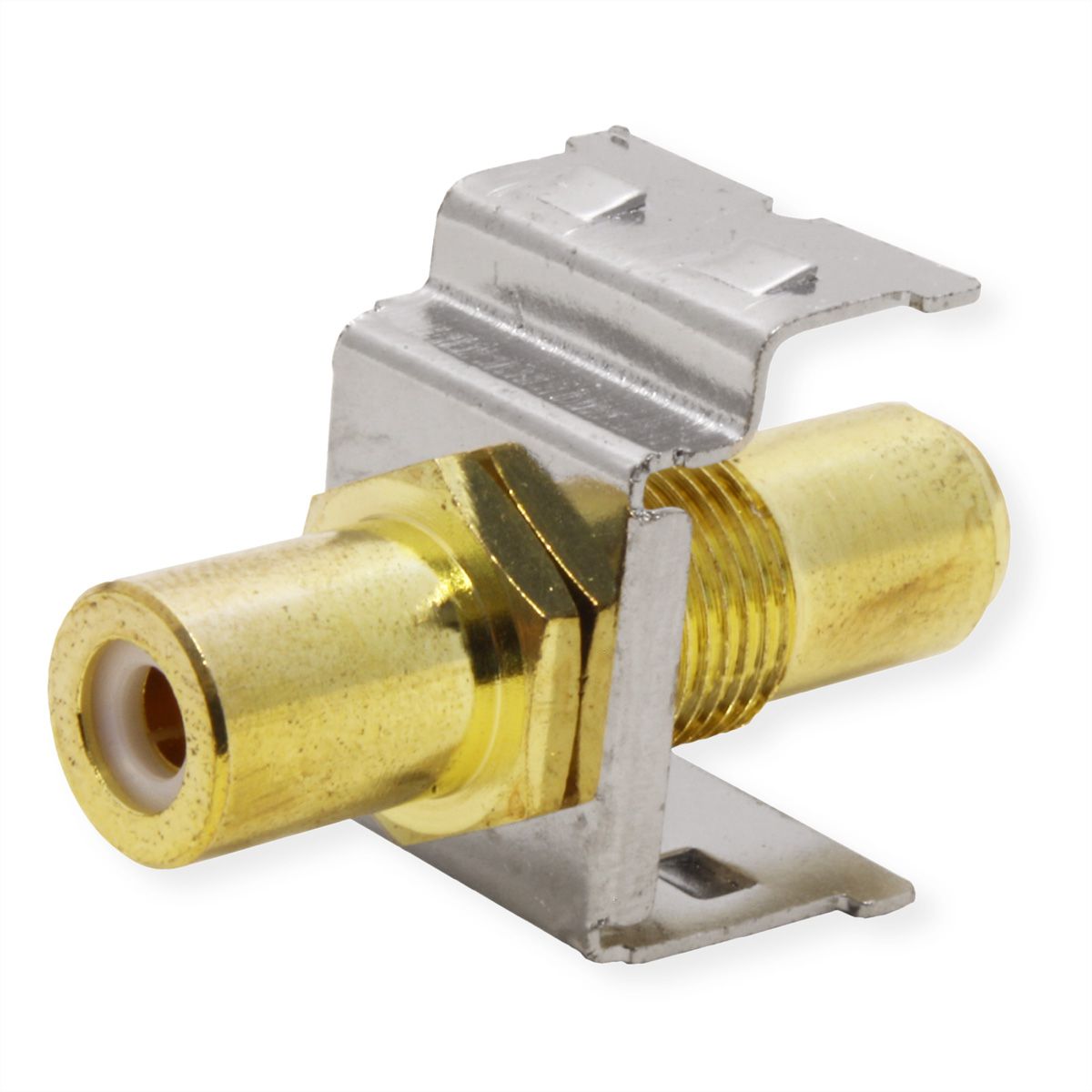 ROLINE RCA keystone-koppeling, Metaal, wit