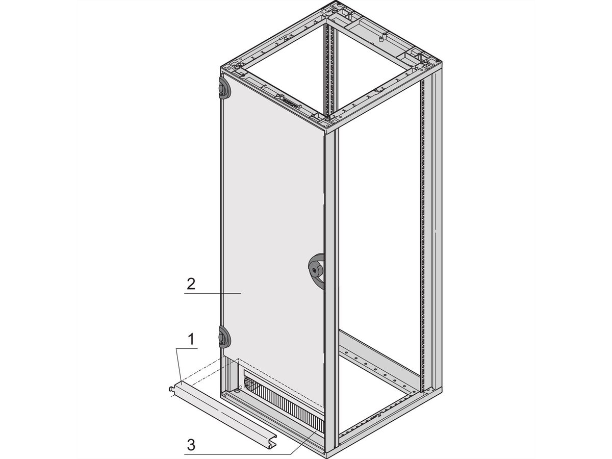SCHROFF Novastar deurscharnierbeugel voor verkorte deur, voor Slim-Line voordeur