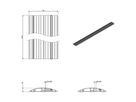DATAFLEX Addit cable protector, straight 432, silver, 180 cm