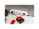 BACHMANN SMART stekkerdoos 4x geaard contact, met schakelaar, wit, 1,5 m