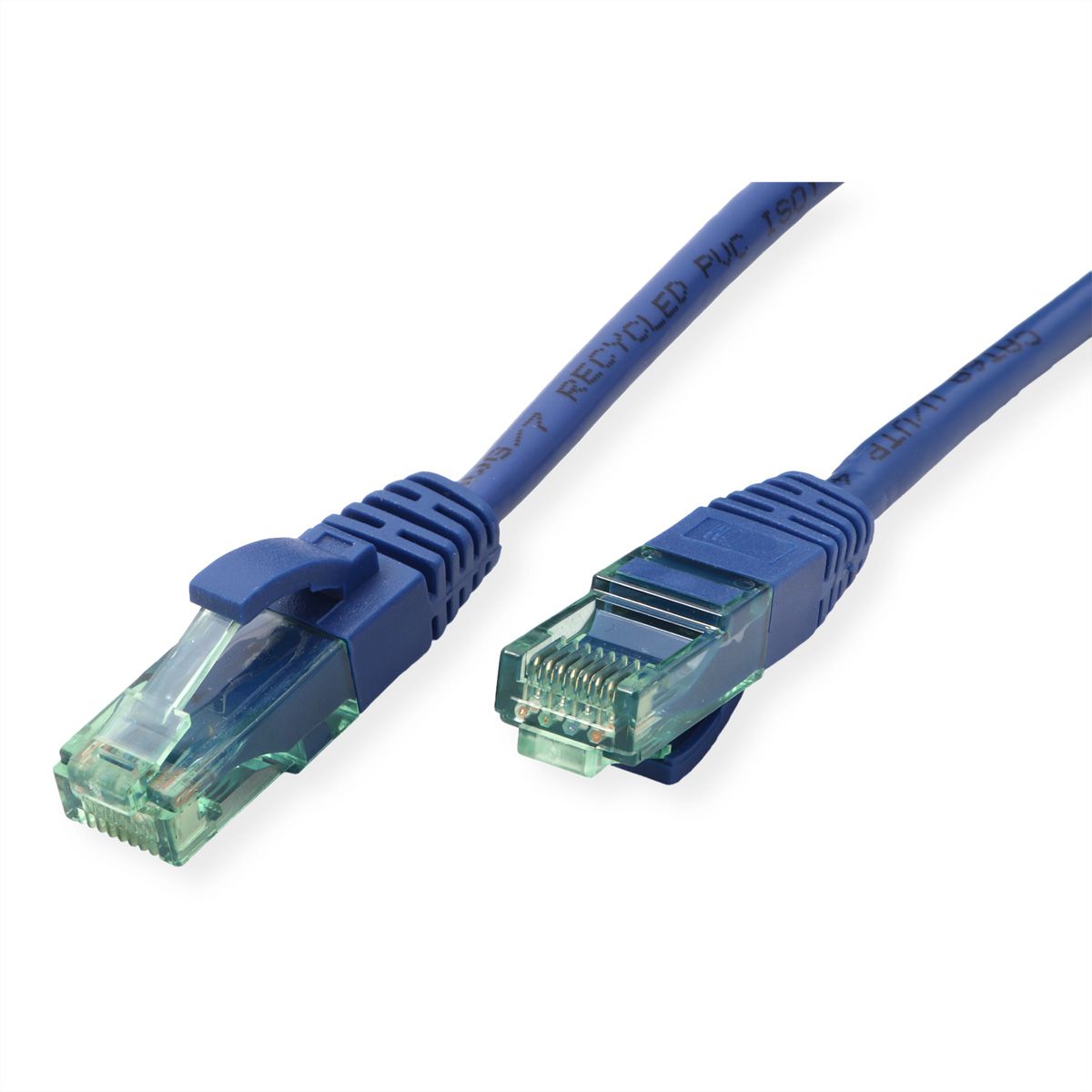ROLINE RM Patchkabel Cat.6A UTP, blauw, 0,3 m