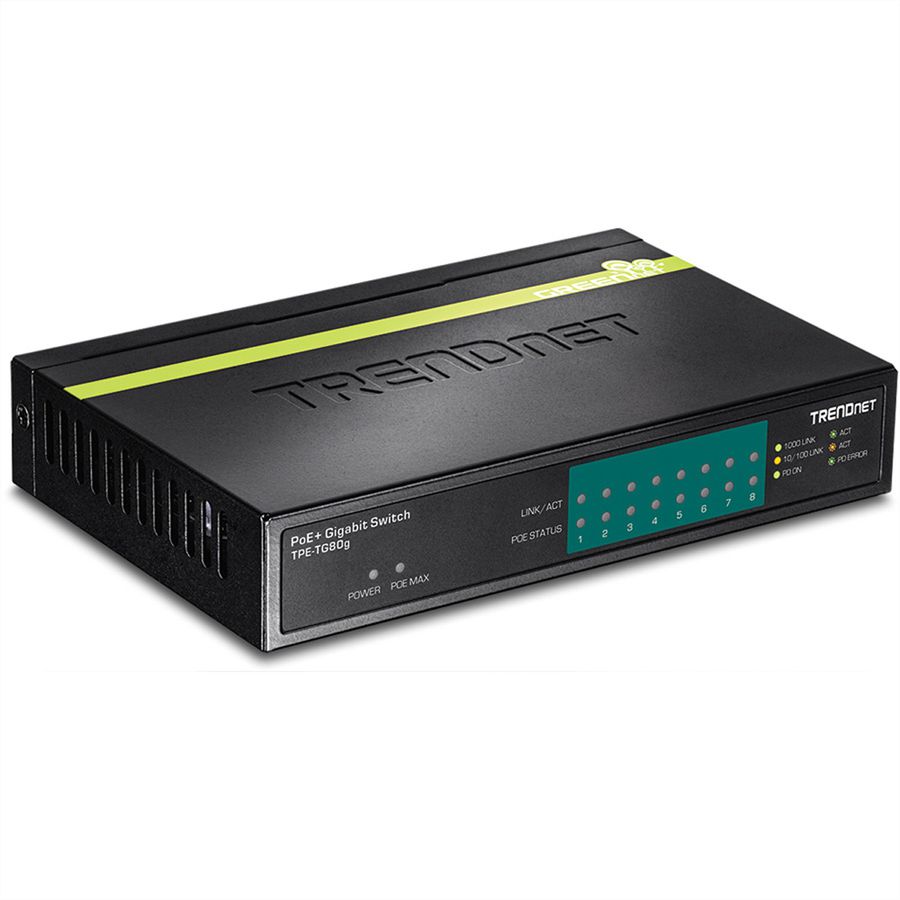 TRENDnet TPE-TG80g 8-Port PoE Switch GREENnet Gigabit