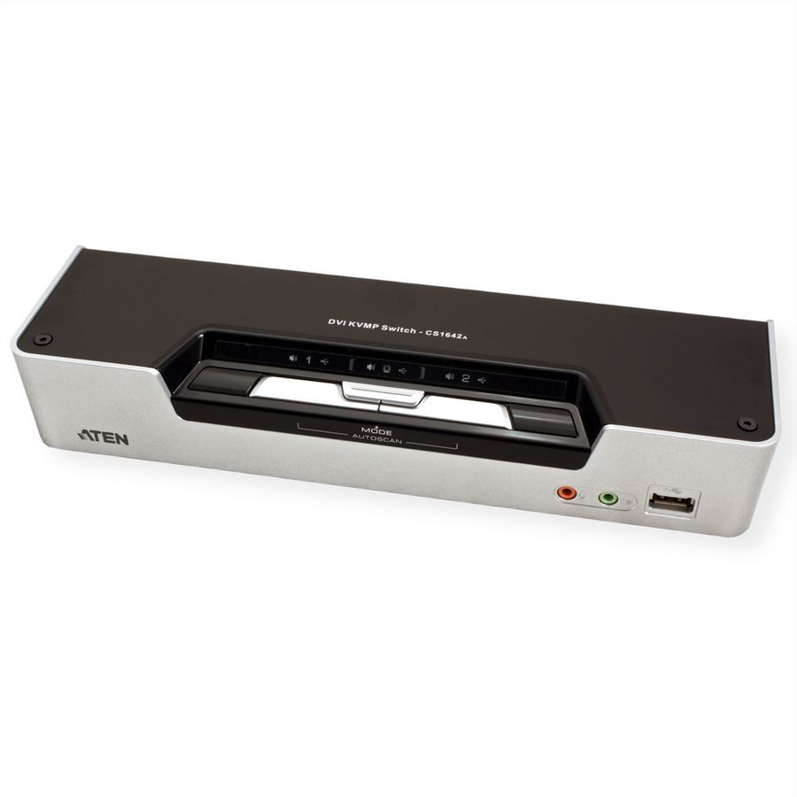 ATEN CS1642A KVM Switch Dual-View DVI, USB, Audio, USB-Hub, 2 Ports