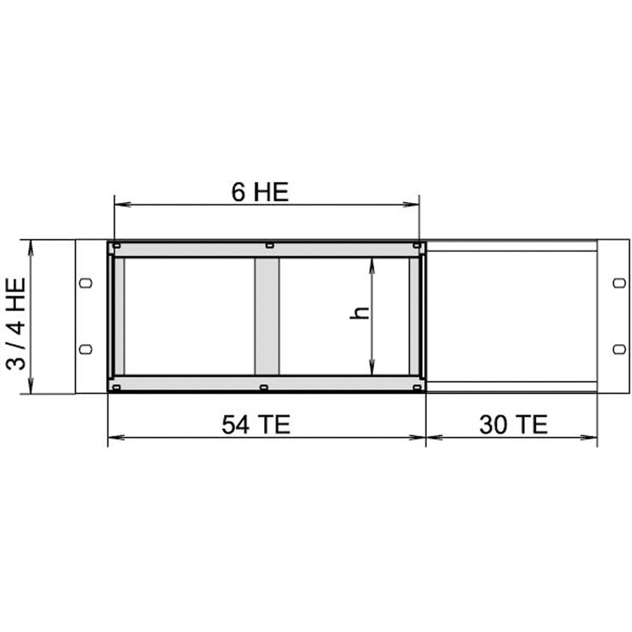 SCHROFF Board Cage voor horizontale montage, 3 HE, 20 HE