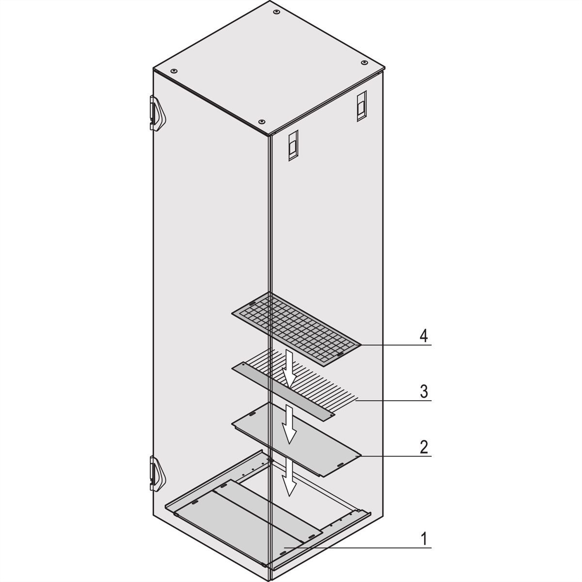 SCHROFF Varistar Base Plate, Multi-Piece, 600W 600D