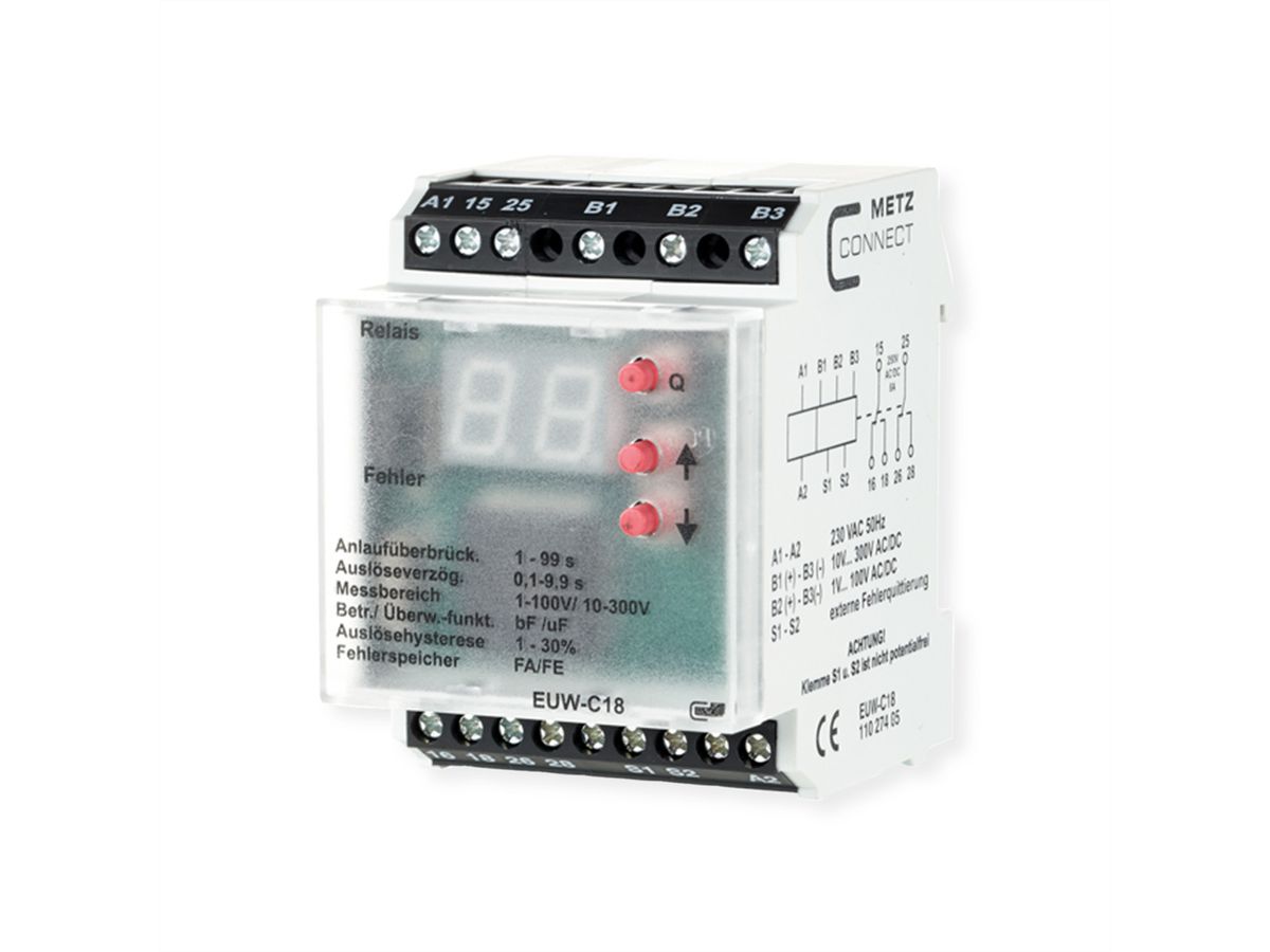 METZ CONNECT EUW-C18 230 V AC stroom-/spanningsmonitor