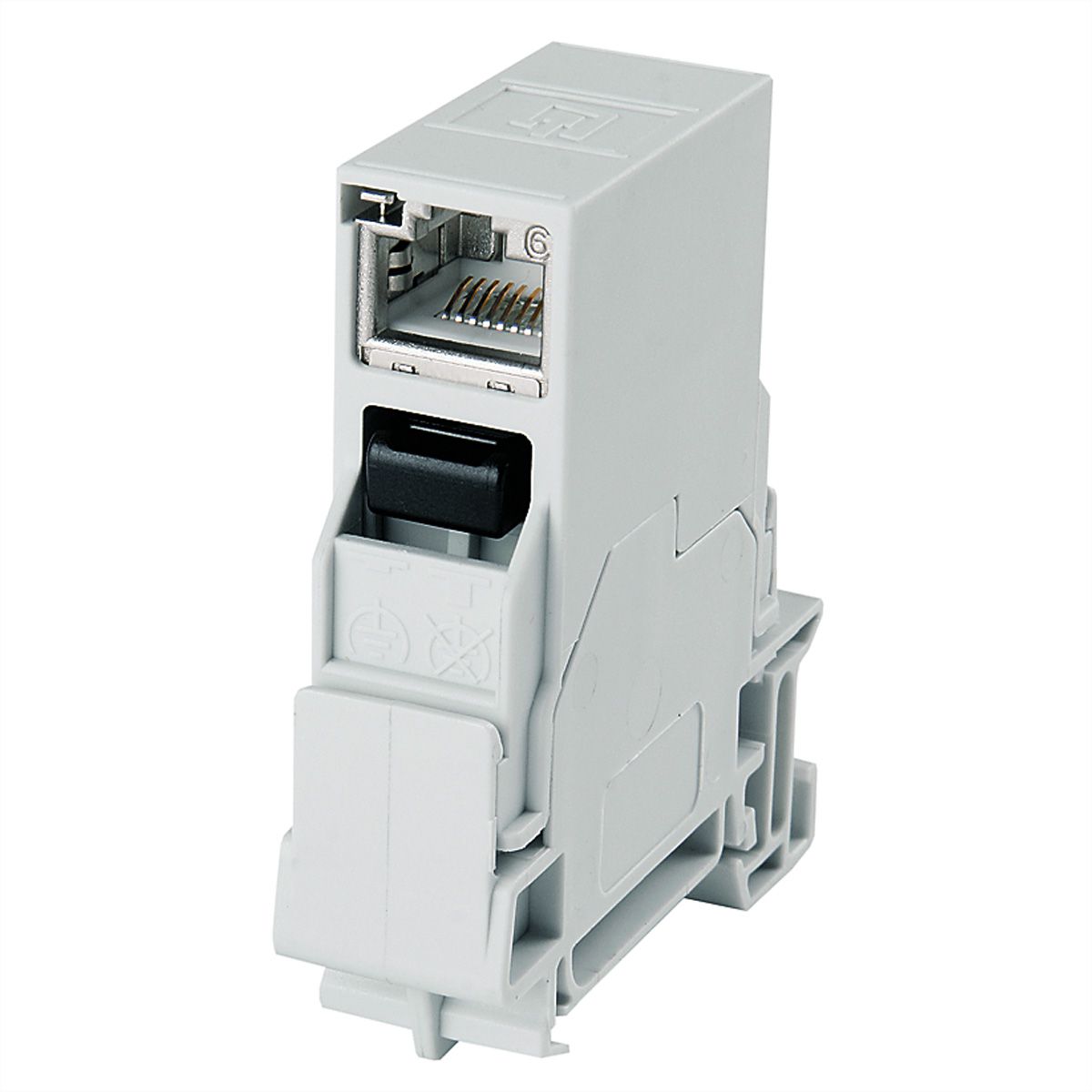 TELEGÄRTNER STX DIN-rail connector , RJ45-koppeling Cat.6 Klasse EA (ISO)