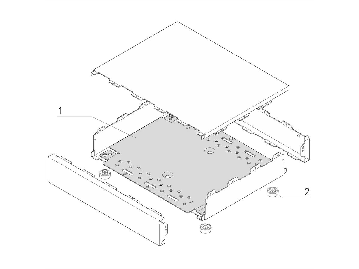 SCHROFF Interscale Montageplaat voor Kast 133B x 133D