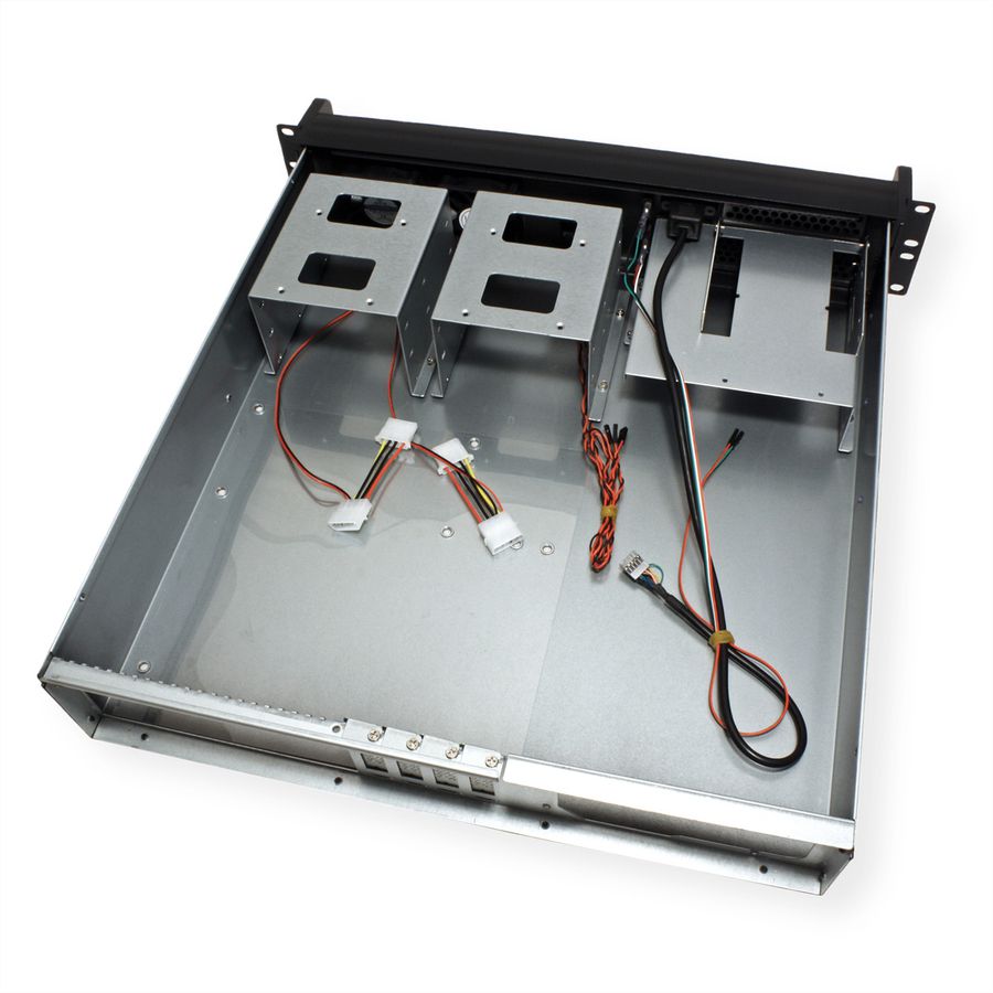 19" serverbehuizing, 2U, kort, IPC 2U 2098-SK, zwart
