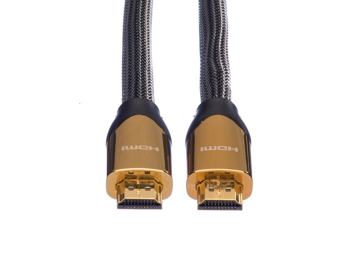 ROLINE PREMIUM HDMI Ultra HD Cable + Ethernet, M/M, black, 2 m