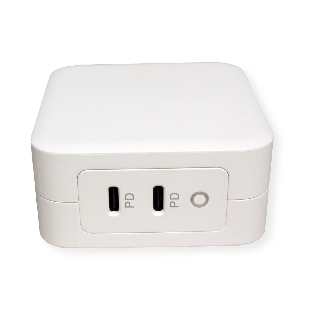 ROLINE USB Oplader met Eurostekker, 2 poorten (2x Type-C PD), GaN, 100W