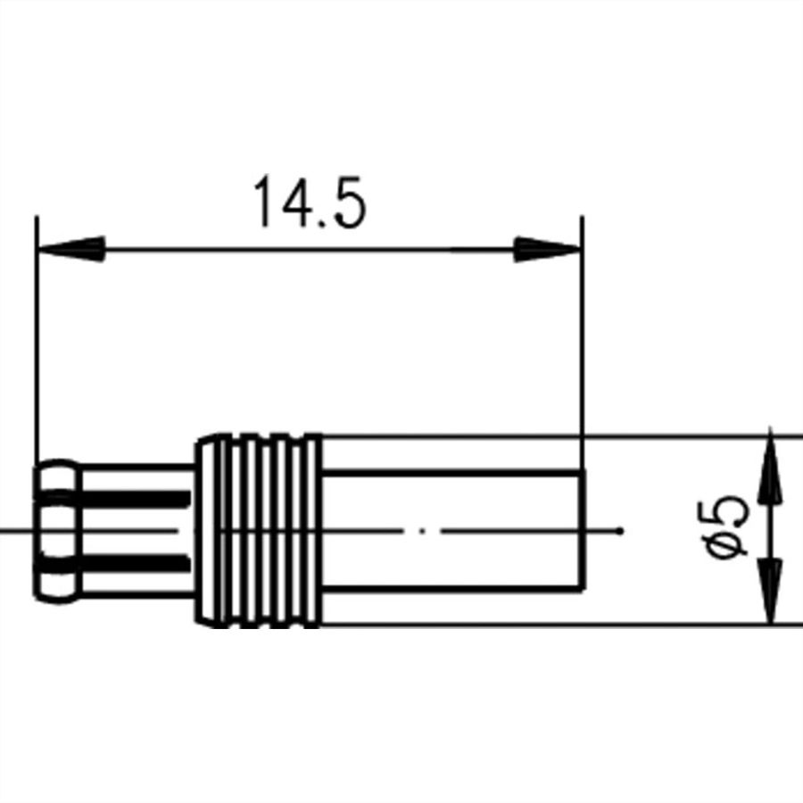 TELEGÄRTNER MCX-Crimpstecker für RG-316/U vergoldet