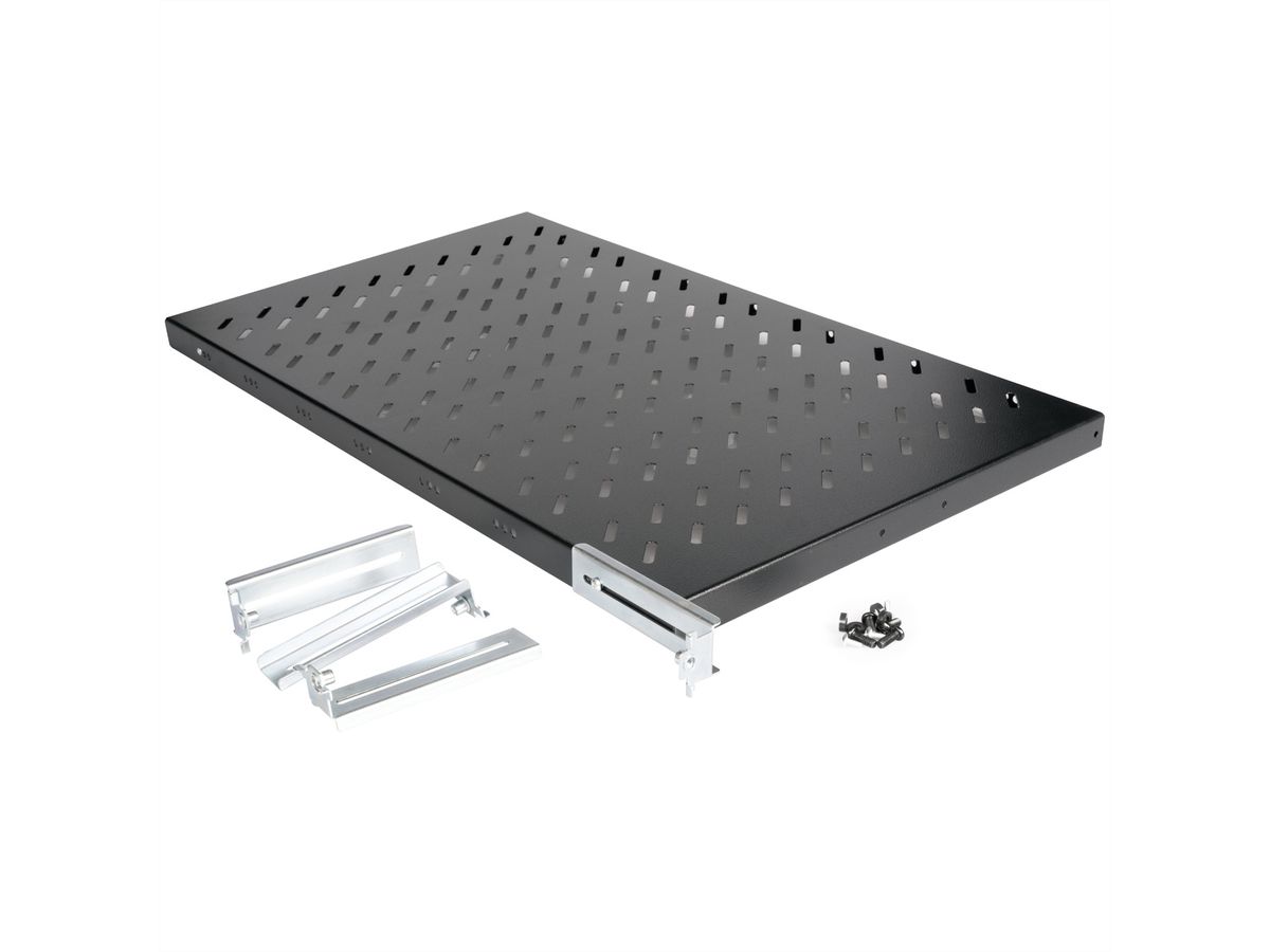 ROLINE 19-inch plank 1 U, 770 mm diep 50 kg zwart