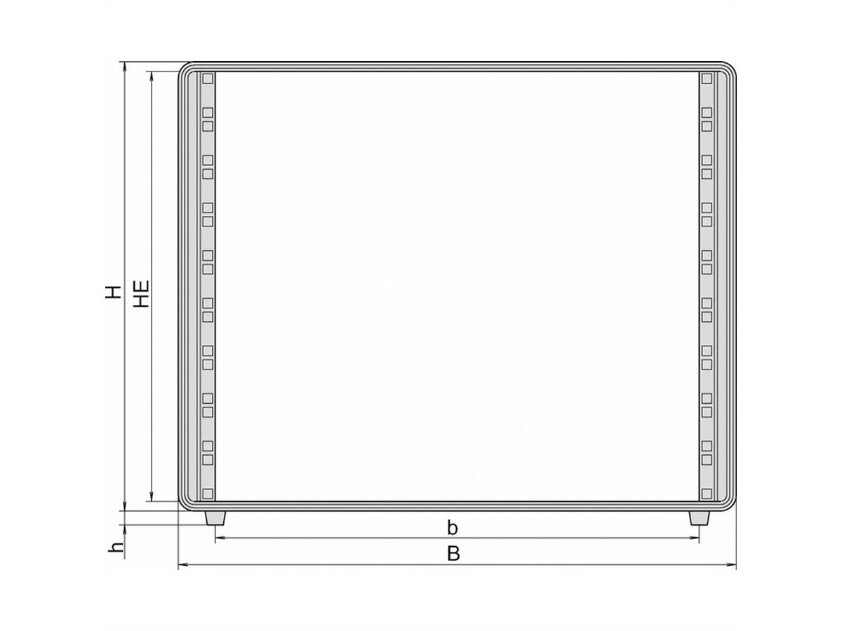 SCHROFF Comptec 19" Desktop behuizing, niet afgeschermd, Alu deksel, 12 HE, 84 HE, 400 mm