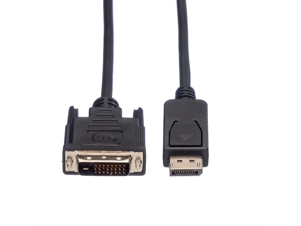 VALUE DisplayPort Cable, DP-DVI (24+1), LSOH, M/M, black, 1 m