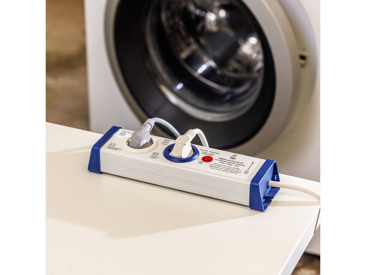 BACHMANN Overbelastingsbeveiliging-stekkerdoos, 2-voudig