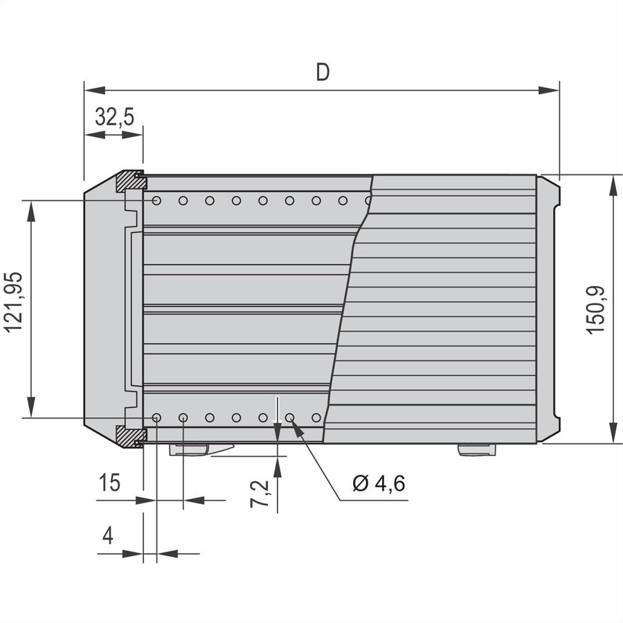 SCHROFF PropacPRO Complete Desktop Case, Shielded, 3 U, 42 HP, 266 mm