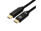 VALUE USB 2.0 Kabel, C–C, M/M, 100W, zwart, 3 m