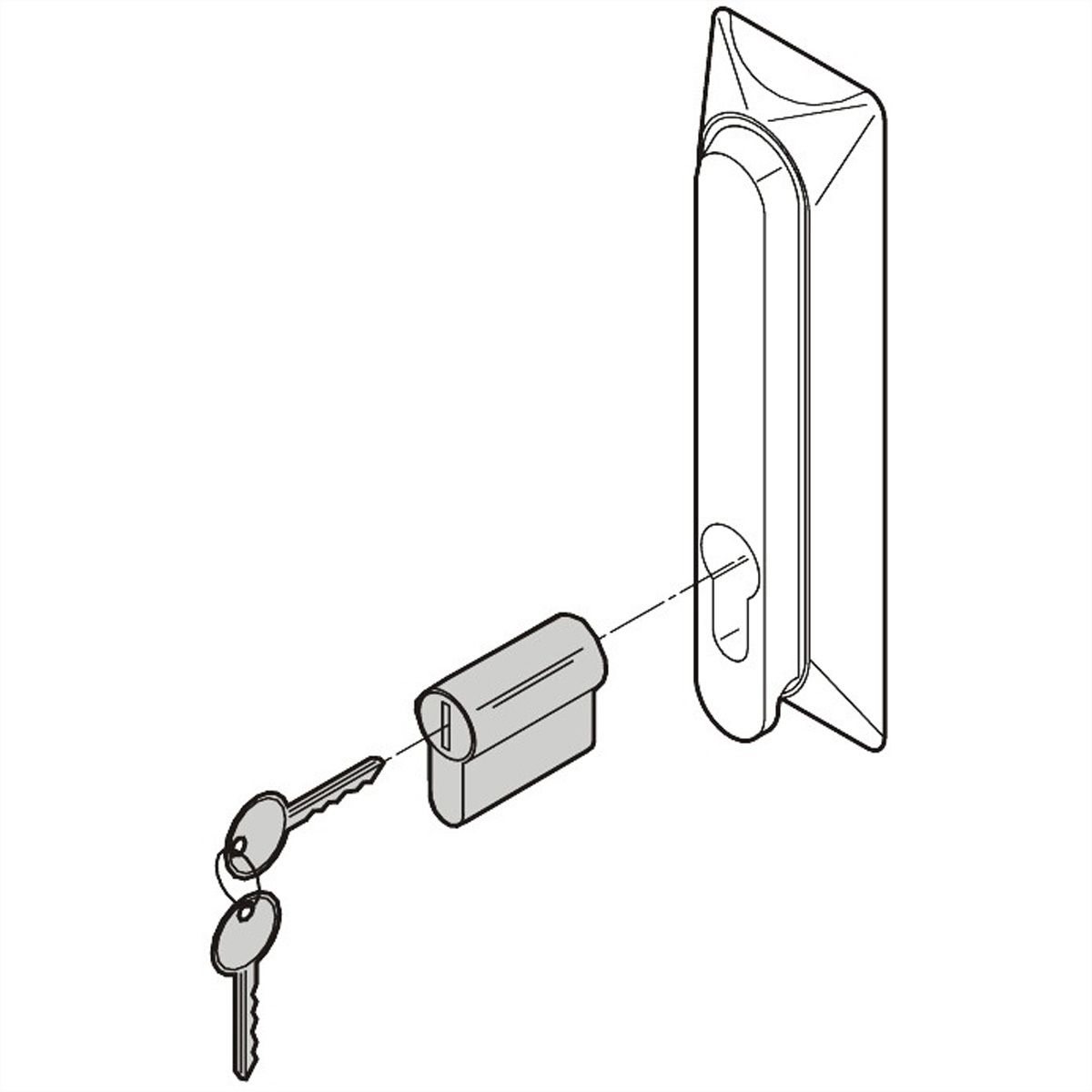 SCHROFF Eurorack DIN profiel halve cilinder