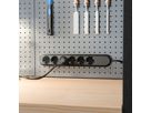 BACHMANN SMART multiple socket outlet 6x earthing contact, black, 3 m