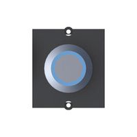 BACHMANN frame 1x button stainless steel, illuminated blue