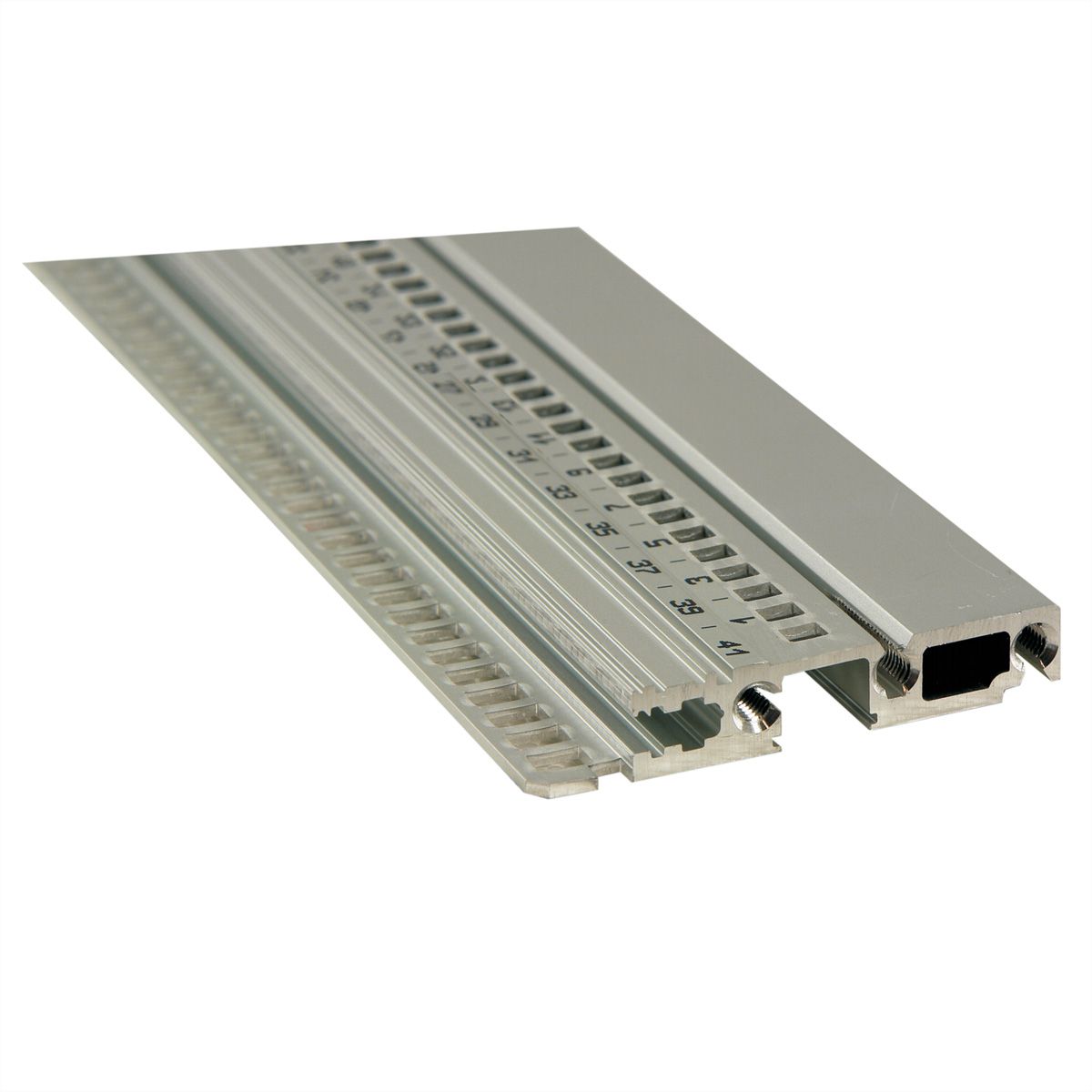 SCHROFF horizontale rail, voorzijde, type R-LD, robuust, lange lip, 1000 mm