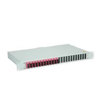 TELEGÄRTNER BASIS eco LWL-Panel mit Kupplungen, 12x SC Duplex, violett, OM4