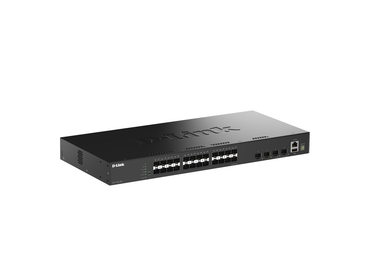 D-Link DGS-1530-28S/E 28-Port Switch Smart Managed Gigabit Stack 4x 10G