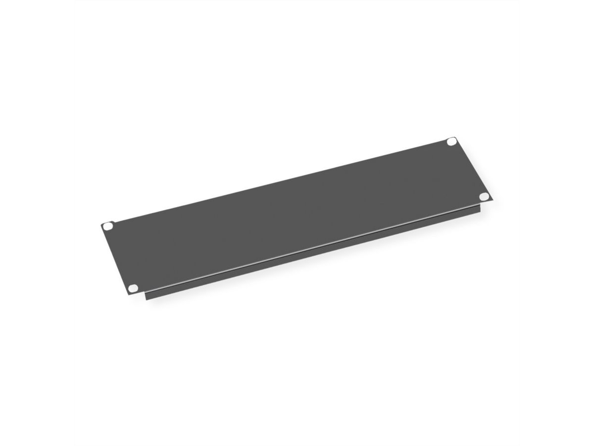 VALUE 19" Blank Panel, 4U, Metal, black