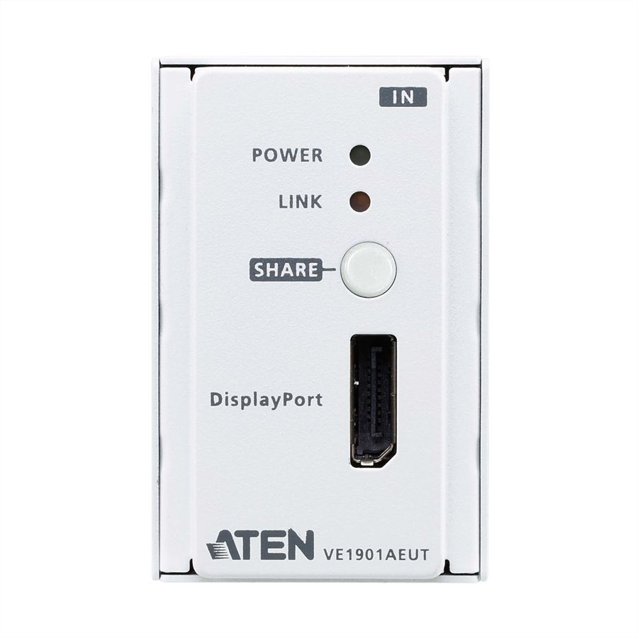 ATEN VE1901AEUT DisplayPort HDBaseT-Lite-zender met wandpaneel PoH
