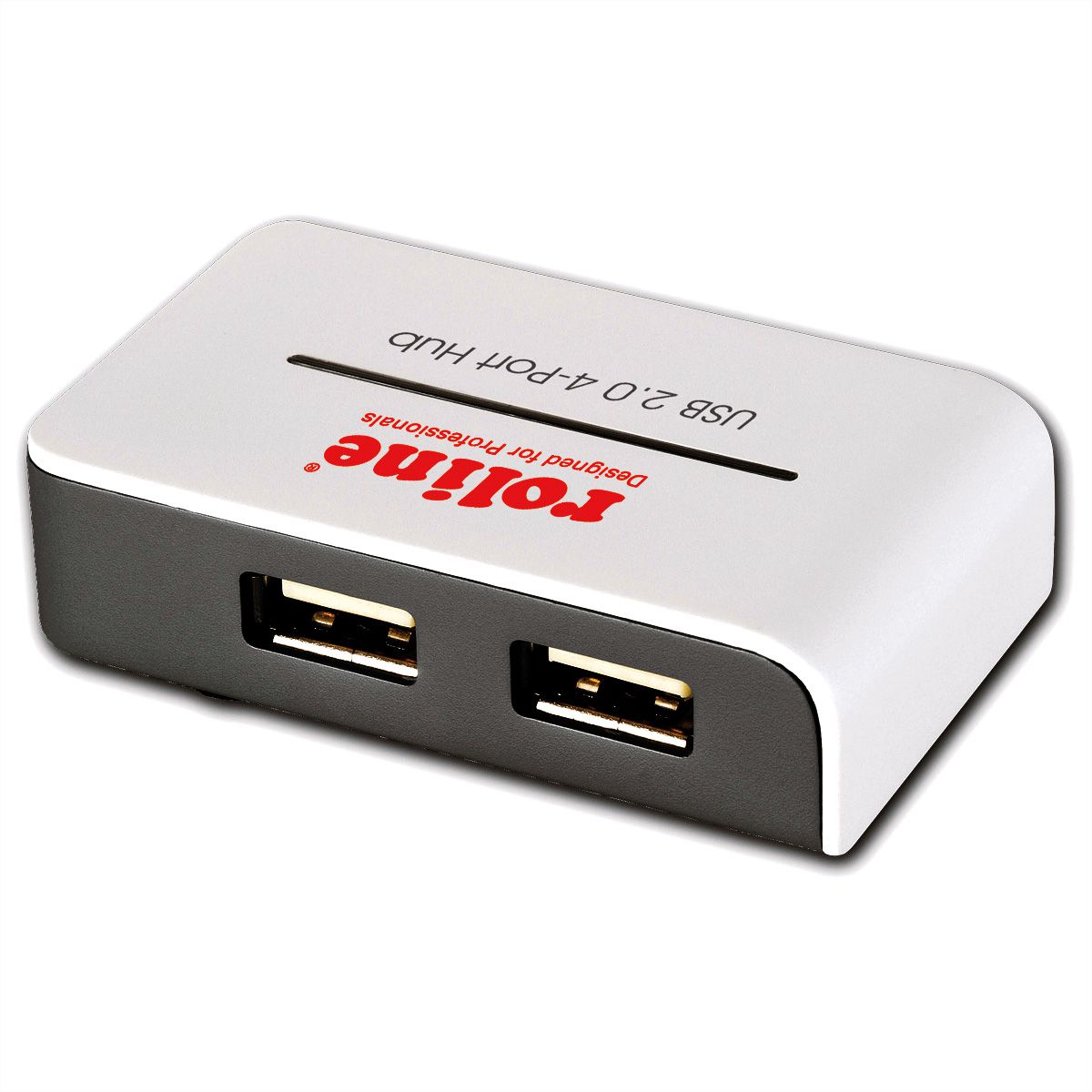 ROLINE USB 2.0 Hub, "Black and White", 4 poorts, met voeding