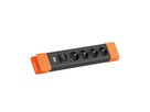 BACHMANN CONNECTUS 4xCEE7/3, 1xSchalter 2,0m CEE7/7 Schwarz/Orange